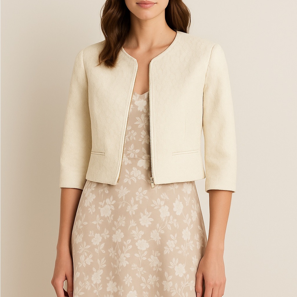 Club Monaco Cream Blazer with Tailored Fit